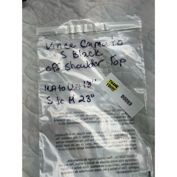 Vince Camuto S black women’s open shoulder top - Picture 9 of 9